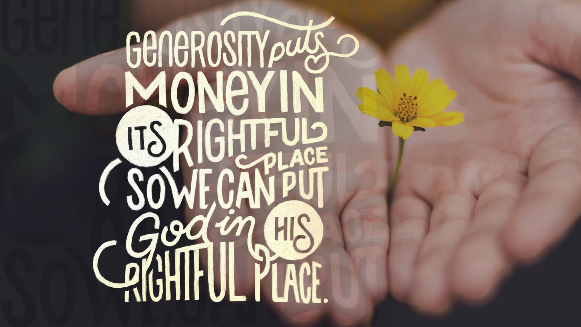 “Putting Money In Its Place”